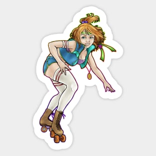 Neon Skater Sticker